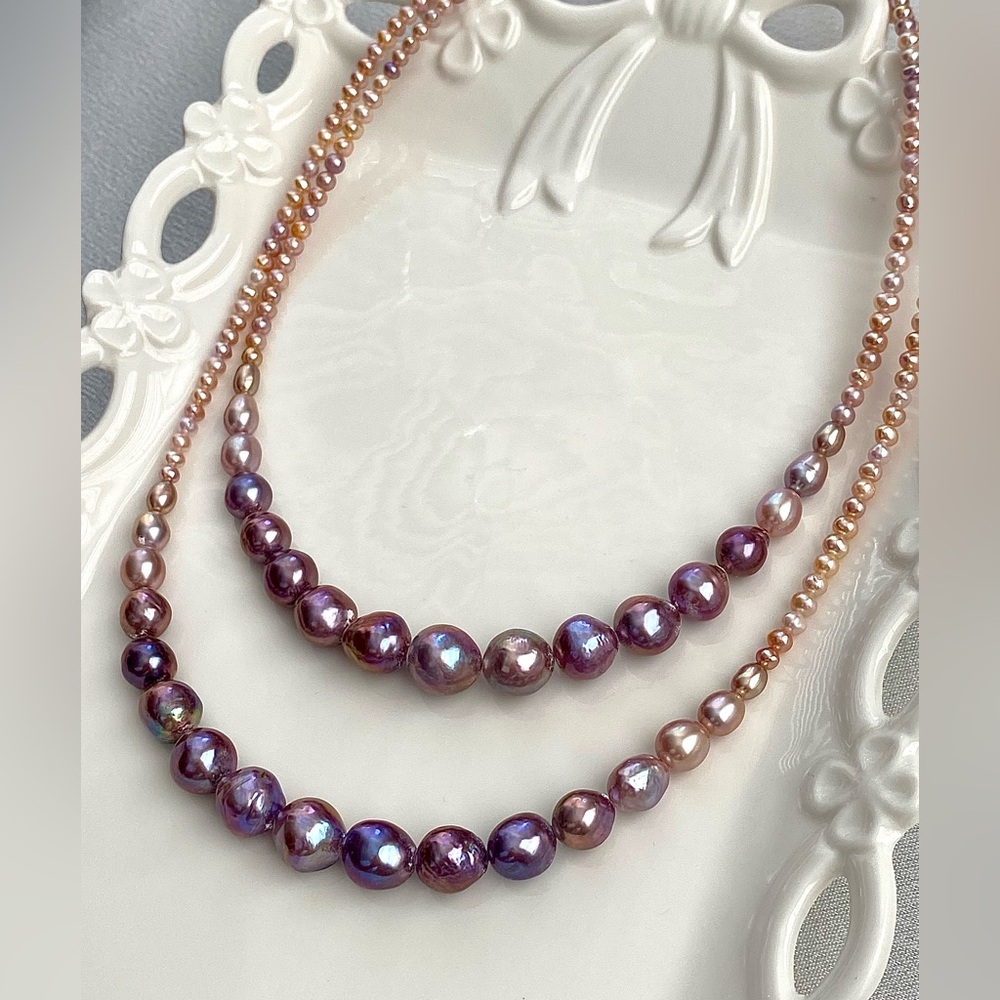 N262-High Quality Ombre Edison Pearl And Fresheater Pearl Necklace
